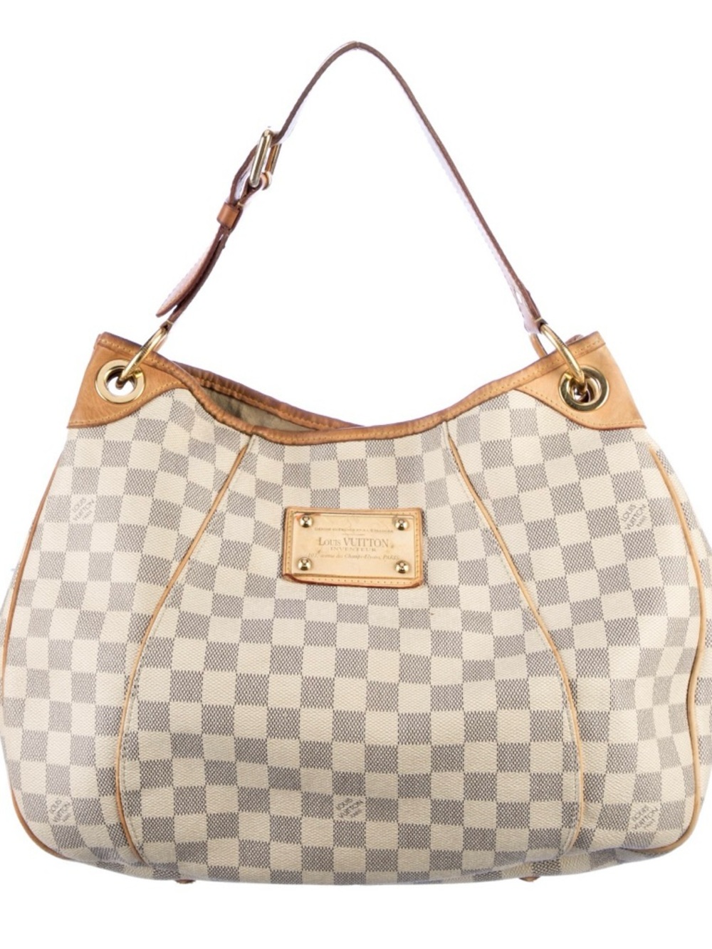 Louis Vuitton Damier Azur GM Hobo Bag in Beige and Tan